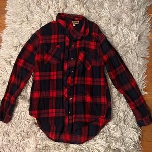 Navy and Red Flannel